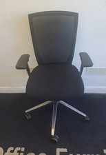 Sidiz black mesh & Chrome fully adjustable operator chairs