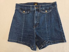 Vintage Lee Blue Denim Womens High-Rise Shorts Size 8