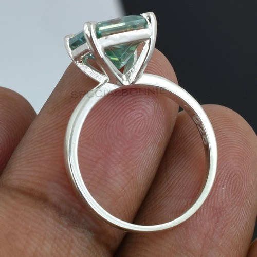 3.85 Ct Certified Blue Diamond Solitaire Ring ! FREE Diamond studs! - Picture 5 of 12