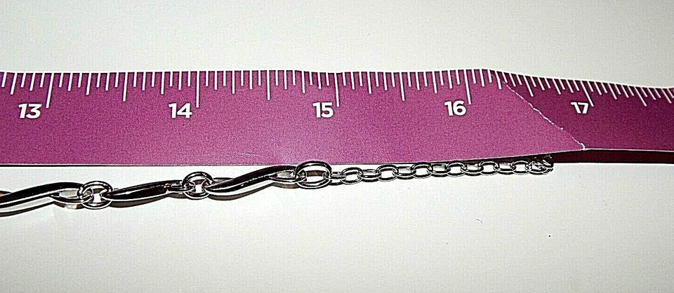 Collar de cadena de plata de ley 925 pájaro cantor 17,5" fósil Foto 3 de 4