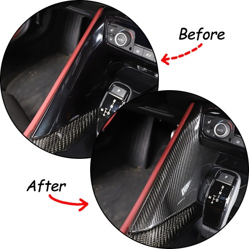 For Toyota Supra GR A90 19-22 Real Carbon Fiber Gear Shift Side Panel Trim Cover - Picture 8 of 11