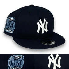 NY Yankees Subway 9FIFTY Adjustable Snapback New Era Cap Navy Blue-Sky Blue- NWT