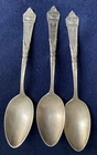 Antique Sterling GORHAM LANSDOWNE 1917 5 o'clock Teaspoons Mono DECO Lot of 3