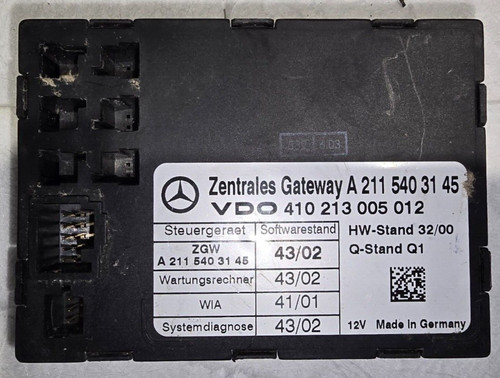 Mercedes Benz Steuergerät Zentrales Gateway A2115403145