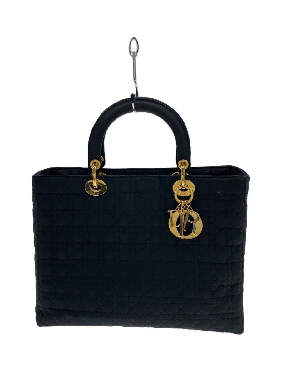 Sac fourre tout Christian Dior toile noir occasion