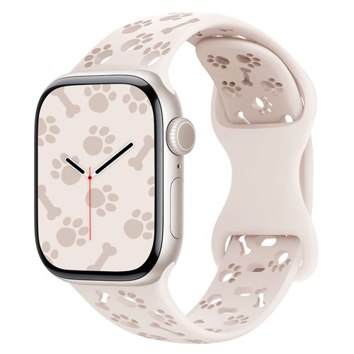 Für iWatch Series 10/9/8/7/6/5/4/3/2/1/SE Ultra Hollow-Out Hundepfote Sportarmband - Bild 15 von 23