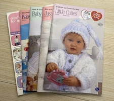 Red Heart Mini Book Bundle Knit And Crochet Patterns Projects Lot Of 5