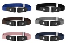 Buyless Fashion Kids No Buckle 6 Pack Adjustable Elastic Stretch Belt 5098-6