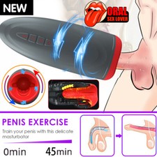Automatic HandsFree Male Masturbaters Rotating Heating Cup Stroker Men Lubricant