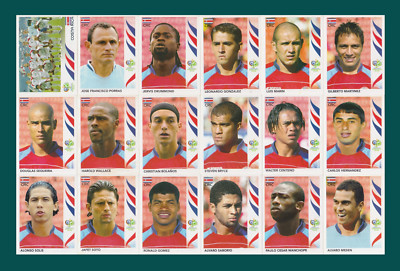 Costa Rica National Team - Panini FIFA World Cup Germany 2006 stickers