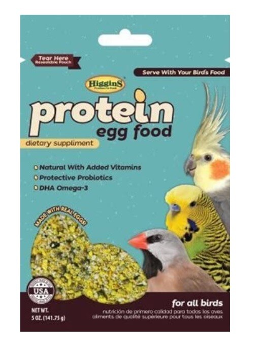Higgins protein egg AVIAN TREAT PRO TEEN 5oz cockatiel conure canary all birds