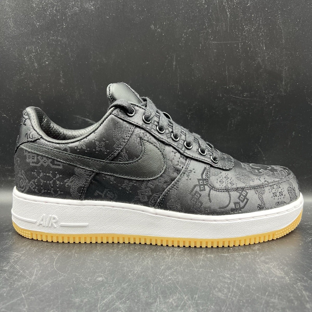 Nike Fragment Design x CLOT x Air Force 1 Black Silk - Size Nike Fragment Design x CLOT x Air Force 1 Black Silk - Size