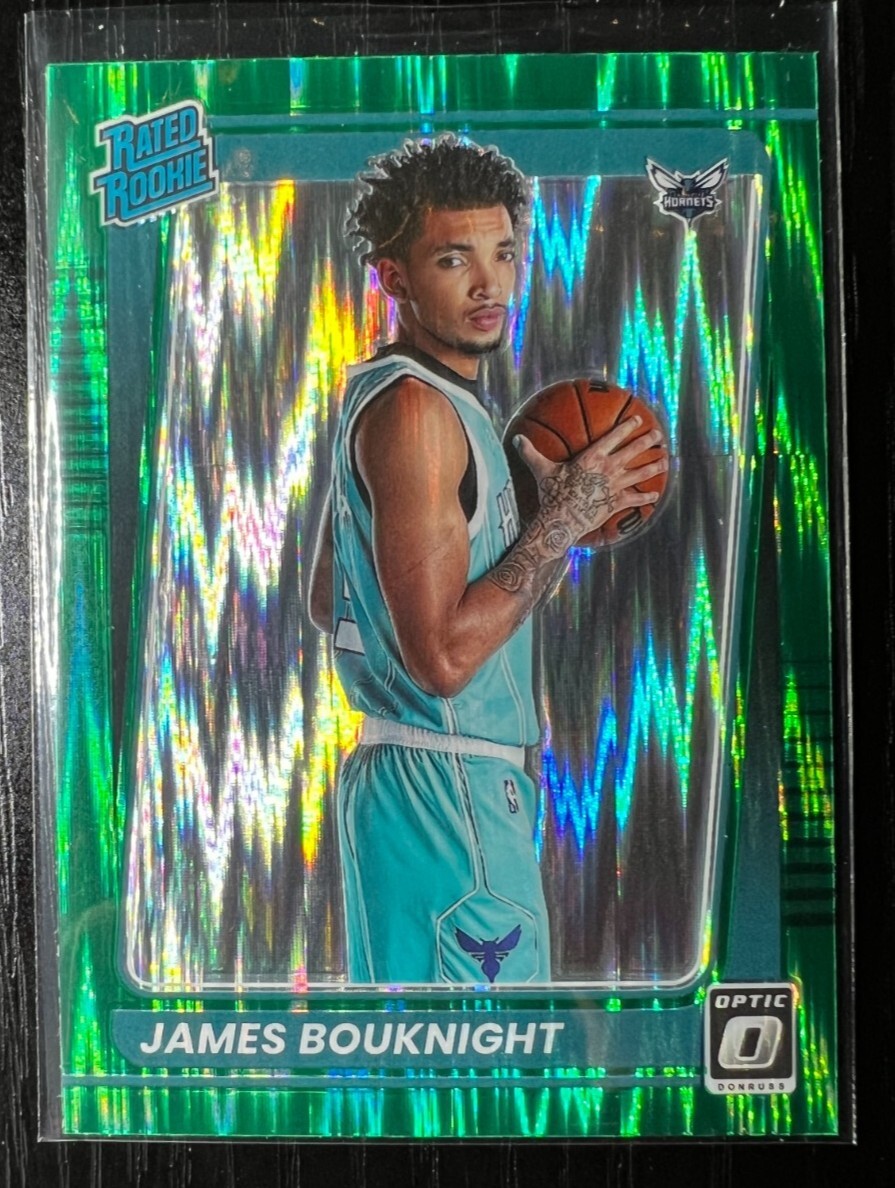 2021-22 Donruss Optic JAMES BOUKNIGHT Rated Rookie Green Shock Hornets RC 151