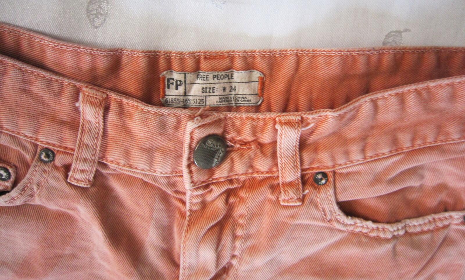 Free People Cut off 'Shark Bite' Colored Denim Shorts… - Gem