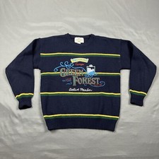 VINTAGE NORTHWEST TERRITORY Graphic Knit CREWNECK SWEATER SIZE LARGE Multicolor