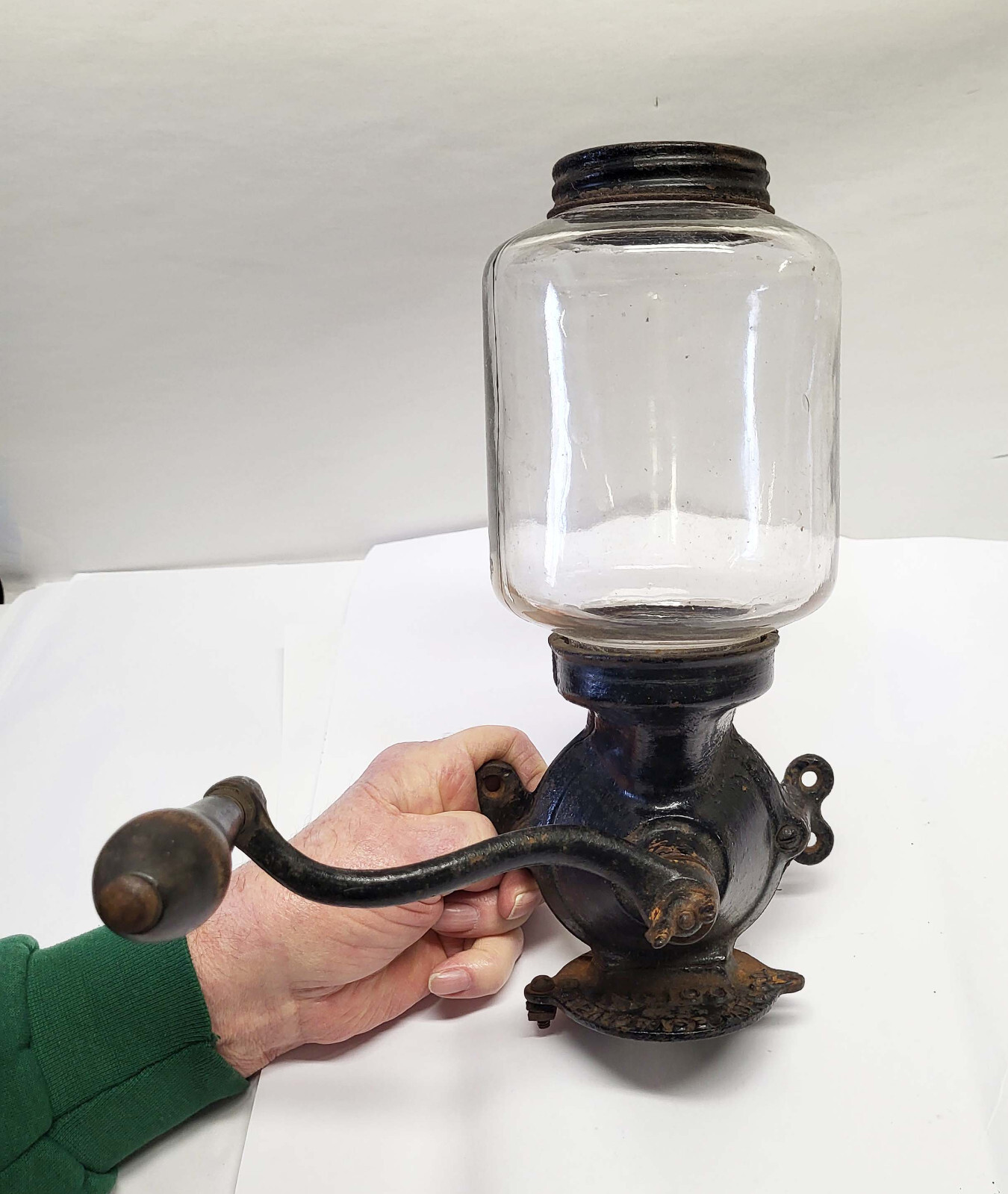 ANTIQUE ENTERPRISE No. 100 CAST IRON WALL MOUNT COFFEE GRINDER MILL eBay