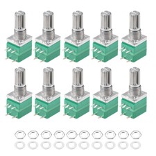 100K Ohm Variable Resistors Single Rotary Carbon Film Taper Potentiometer 10pcs