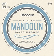 D'Addario EJ62 Mandolin Strings 80/20 Bronze Light 10-34