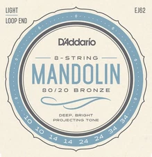 D'Addario EJ62 Mandolin Strings 80/20 Bronze Light 10-34 