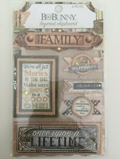 BoBunny - Once Upon a Lifetime Collection Layered Chipboard Stickers New