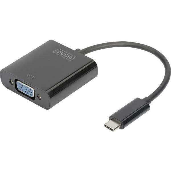 Adattatore usb / vga digitus 1x spina usb-c presa nero