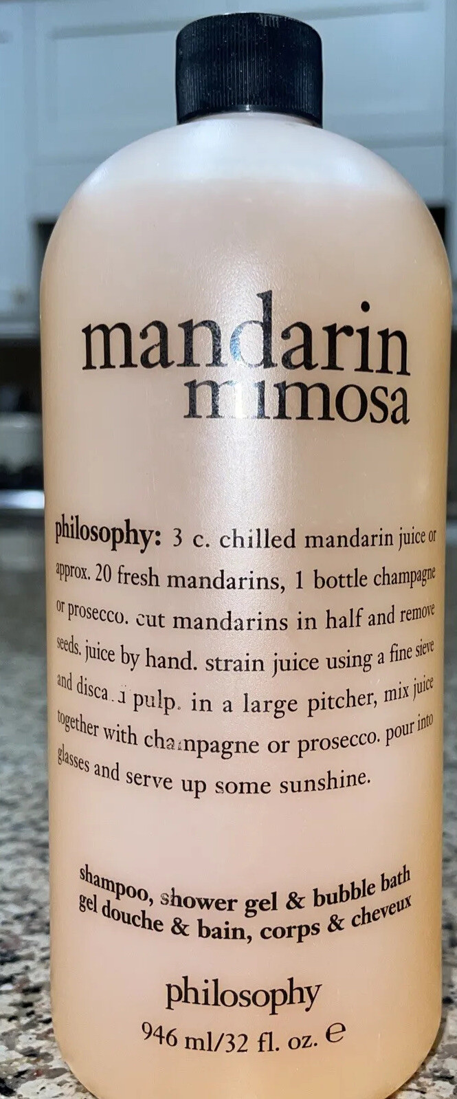Philosophy MANDARIN MIMOSA 3in1 Shower Gel Shampoo Bubble Bath 32oz new