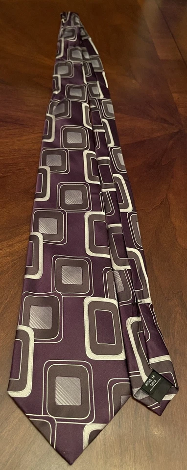 Corbata de cuello para hombre Arrow púrpura 100 % seda hecha en China Foto 3 de 4