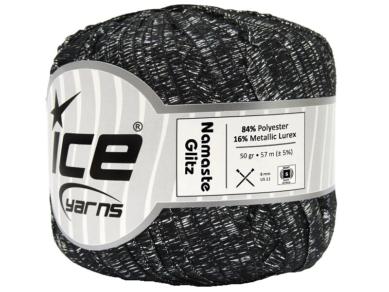 Hilos negro de ganchillo de la cinta