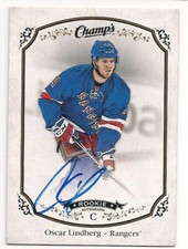 Oscar Lindberg 15-16 Upper Deck Champs Rookie Autograph Signature