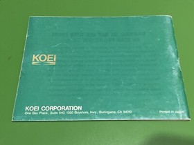 Bandit Kings of Ancient China Nintendo NES Manual Instruction Booklet