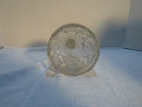 VTG IMPERIAL CRYSTAL GLASS VASE HOBSTAR THUNDERBOLT BOUQUET - Picture 6 of 6