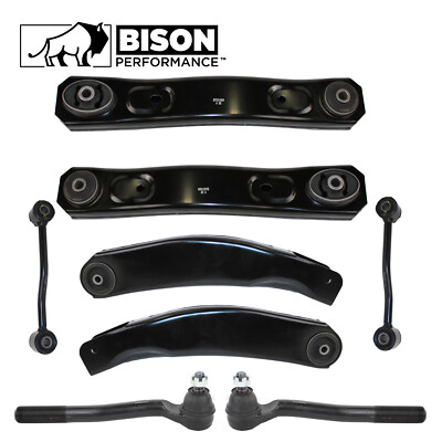 Bison Performance 8pc Front Upper Lower Control Arm Sway Bar Link Kit For Jeep