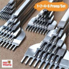 Leather Craft Punch Tools Kit Stitching Carving Working Sewing Saddle Groover US