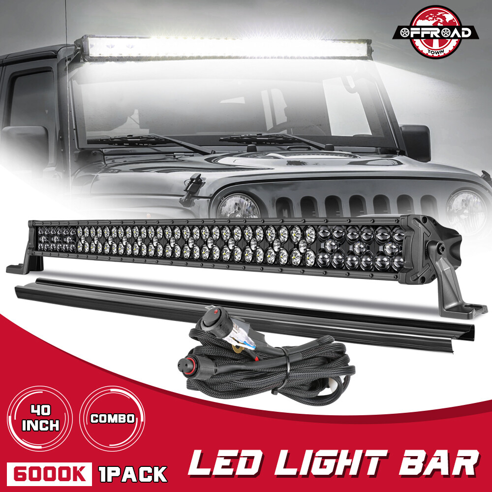 Led Light Bar 40 Inch 540W With Wiring Harness - Dual Row Spot Flood ...