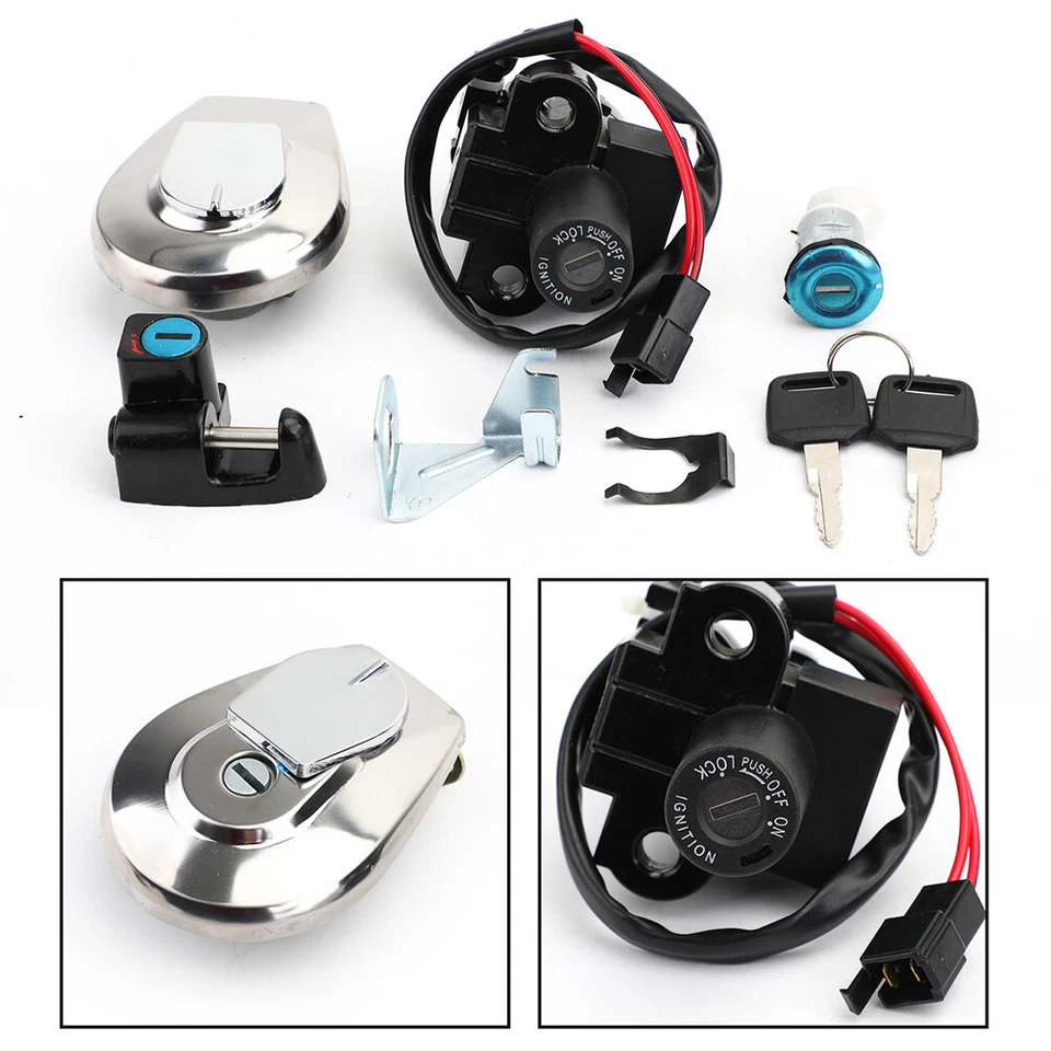 Lock Set Ignition Switch Fuel Gas Cap for Honda Nighthawk 750 CB750 1991-2003 - Image 2 of 4