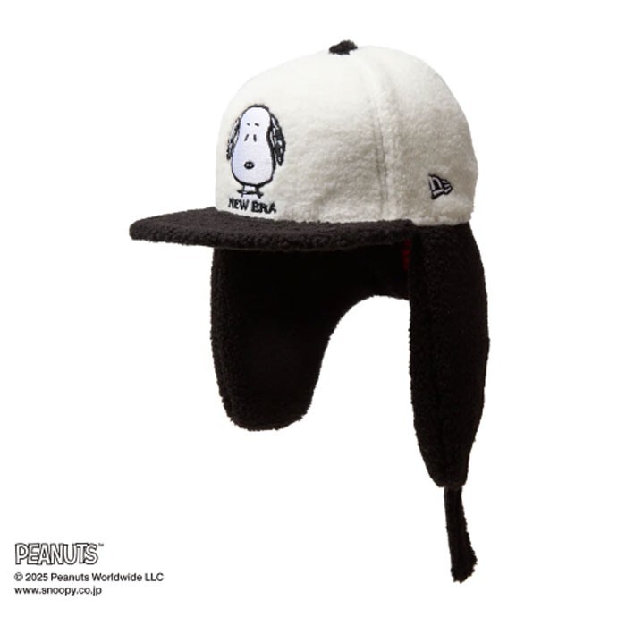 NEW ERA Kid's 59FIFTY Dog Ear Cap peanuts snoopy white black