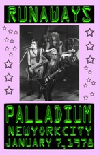 RUNAWAYS REPLICA *JOAN JETT* *LITA FORD*1978 CONCERT POSTER