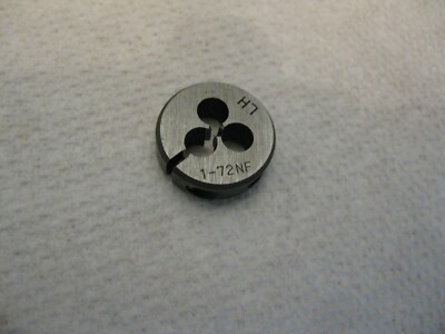 #1-72 NF Left Hand Round Split Adjustable Thread Die 13/16'' Unbranded