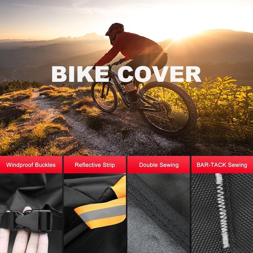 Bike Cover for Transport 2 Bikes - Bike Covers for outside Storage on Rear Bike - Picture 7 of 9