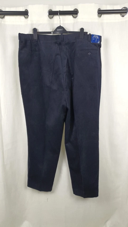 Calça Chums Pegasus cintura alta veludo marinho W48 L29 RRP £39 CR055 FF 07 - Imagem 2 de 4