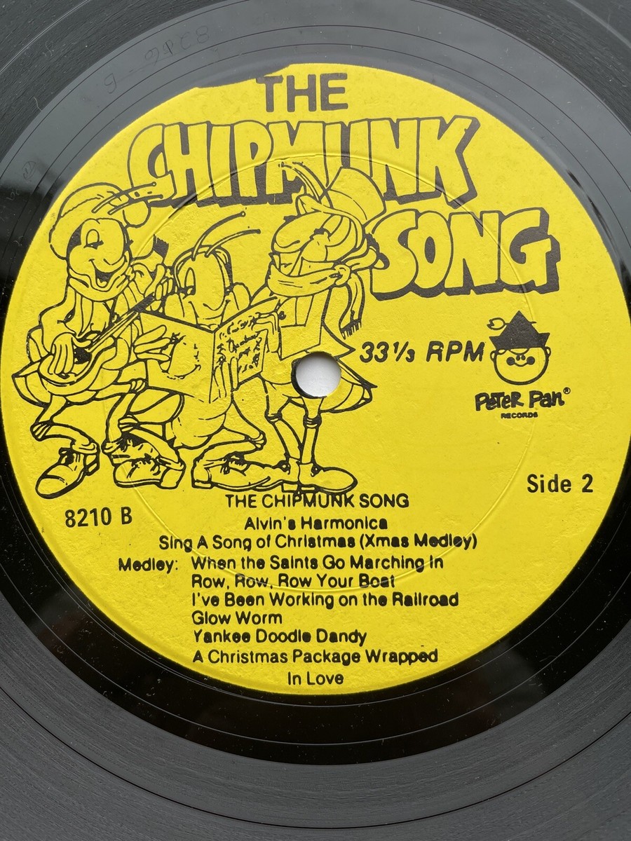 THE GRASSHOPPERS THE CHIPMUNK SONG CHRISTMAS LP PETER PAN RECORDS