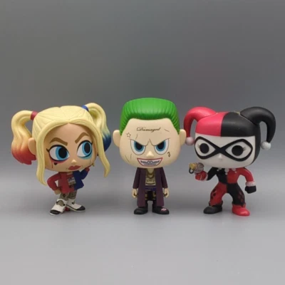 Lot 3 Funko Pop Suicide Squad - Harley Quinn, Joker, Bouffon - Figurines Vinyl - Photo 1/4