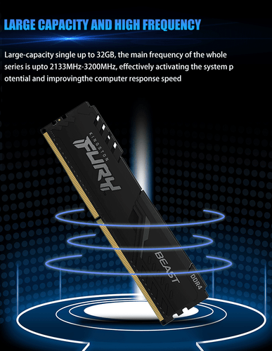 DIMM de escritorio BEAST 16 GB 32 GB DDR4 2400 2666 3200 3600 MHz 288 pines - Imagen 2 de 11