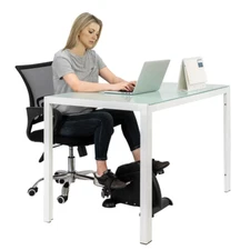 Under Desk Elliptical Bicycle Trainer with LCD Display, for Indoor Home Gym Cycl