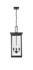 | Barkeley Collection | 42605-PBK | 27" Modern Four Bulb Outdoor Steel Large ...