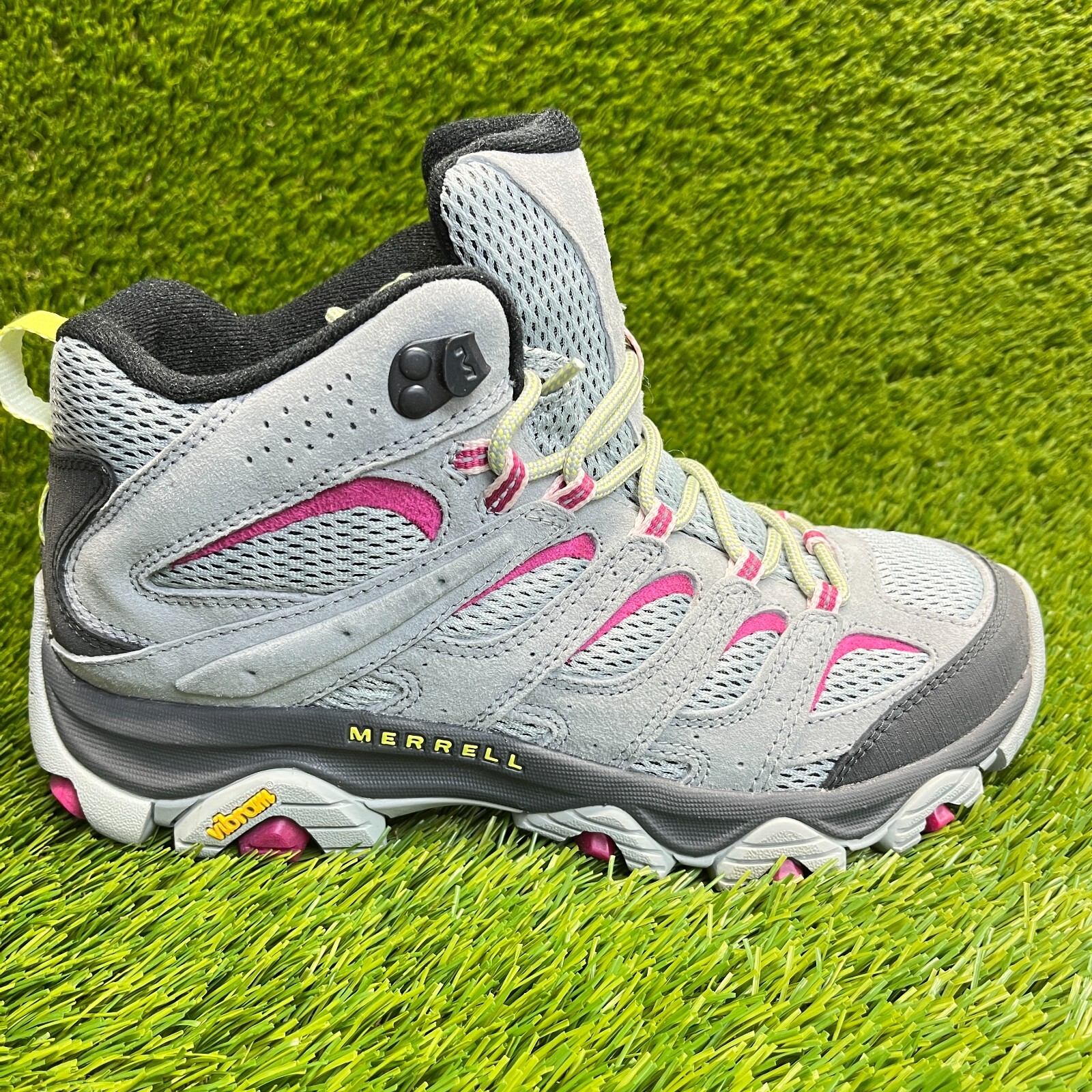 Scarponi Merrell Moab 3 Mid da donna taglia 9 5 grigio rosa outdoor passeggio escursionismo