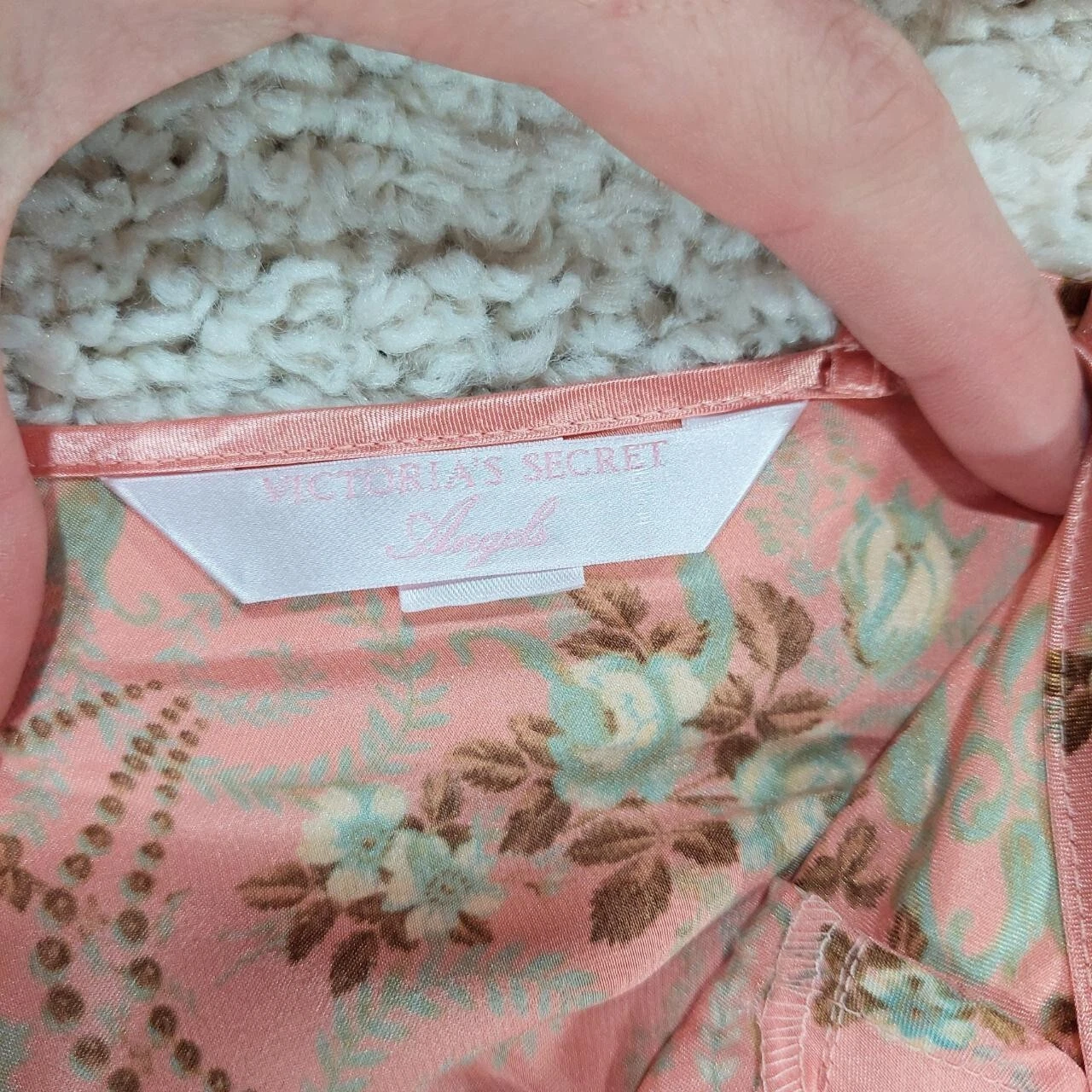 UNDERCOVER Abito slip babydoll vintage Victoria's Secret Angels raso Y2k floreale. Taglia L.