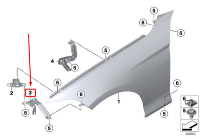 その他 3mamy NEW BMW 3 GRAN TURISMO F34 FRONT RIGHT SIDE PANEL BRACKET