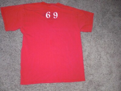 Vintage JIMI HENDRIX 2004 red Zion Rootswear shirt t-shirt Medium