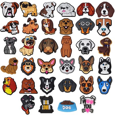 Charms für Clogs Schuh Pin Anstecker für Crocs Verschiedene Rassen Von Hunden